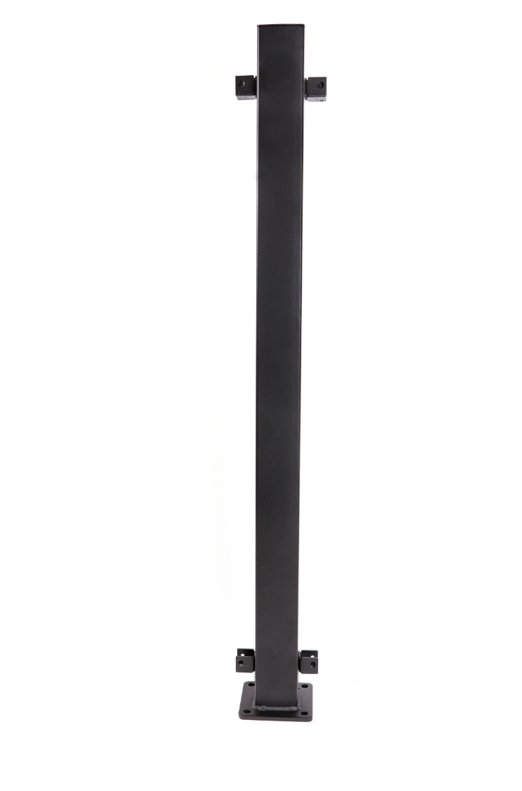 Fortress Fe26 Black Steel 3" Railing Post Kit