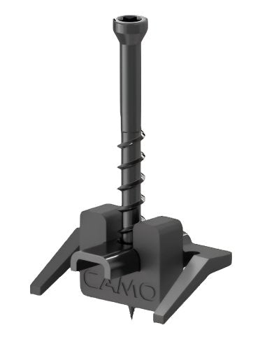 CAMO Wedge Clips are pre-assembled and do not require partial installation – they stay where placed in the grooved board until they’re fastened. They also include 316 stainless steel marine grade screws, offering ideal corrosion resistance for coastal applications or projects in highly corrosive environments like saltwater pool decks.  WEDGE CLIP is warranted by CAMO for use with Trex®, TimberTech® by AZEK®, Fiberon®, MoistureShield®, Deckorators® & other leading brands. View our Universal Deck Clip warrant
