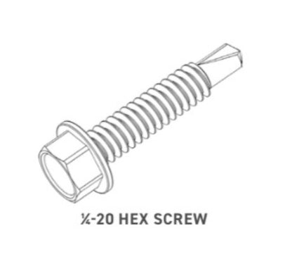 TimberTech® Hex Head Self-Drilling Screws 1/4"-20x 1-1/4"