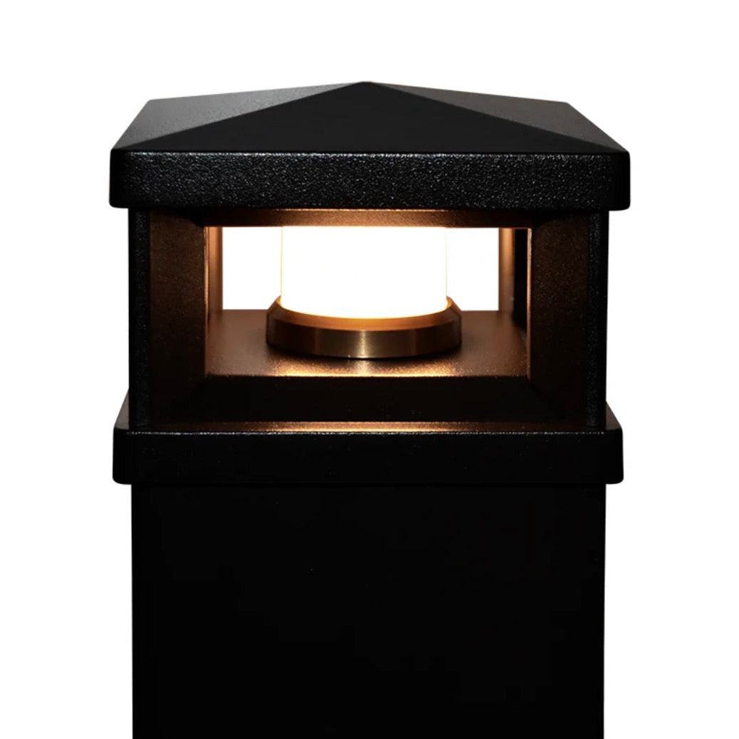 TimberTech® 4x4" LED Lantern Post Cap Light for Composite Railing, Matte Black