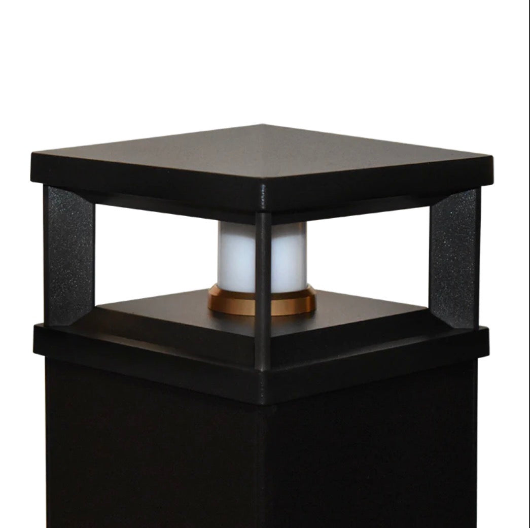 TimberTech® 4x4" LED Lantern Post Cap Light for Composite Railing, Matte Black