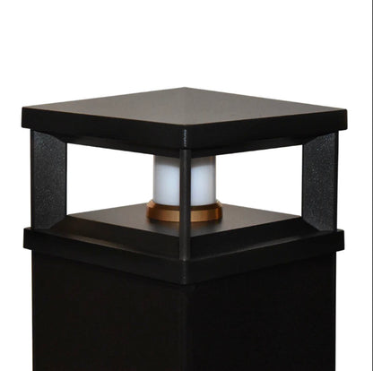TimberTech® 4x4" LED Lantern Post Cap Light for Composite Railing, Matte Black